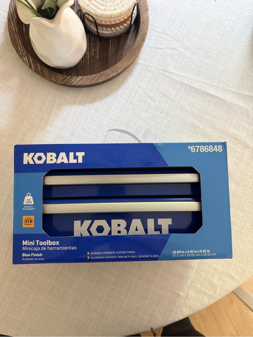 Blue Mini Toolbox - Compact Home Storage